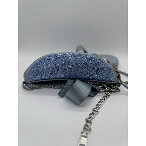 Steve Madden Maxima Crossbody Bag Blue Fanny pack bling - Picture 4 of 13